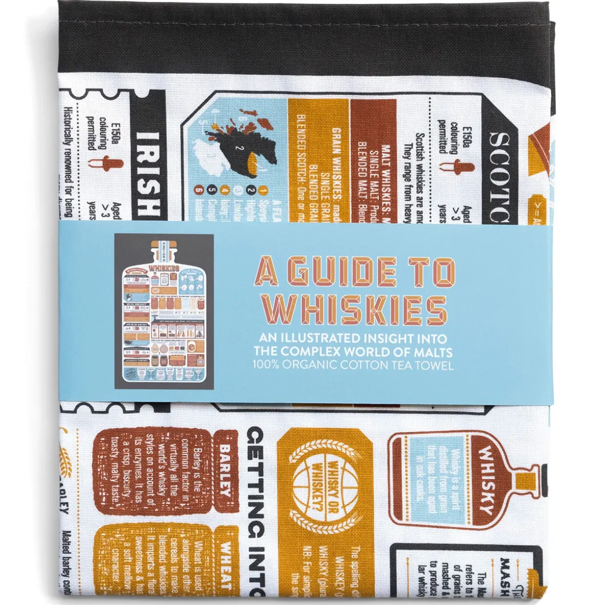 A Guide To Whiskies Tea Towel
