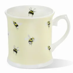 Bee & Flower Multi Bee Yellow China Mug