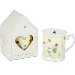 Bee & Flower Yellow China Mug