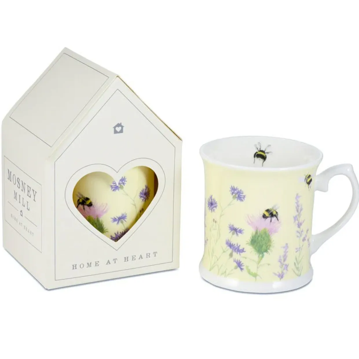 Bee & Flower Yellow China Mug