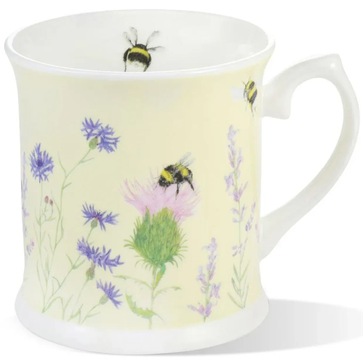 Bee & Flower Yellow China Mug