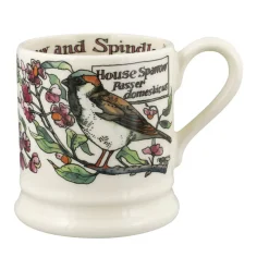 Birds In The Hedgerow Spindle & House Sparrow 1/2 Pint Mug