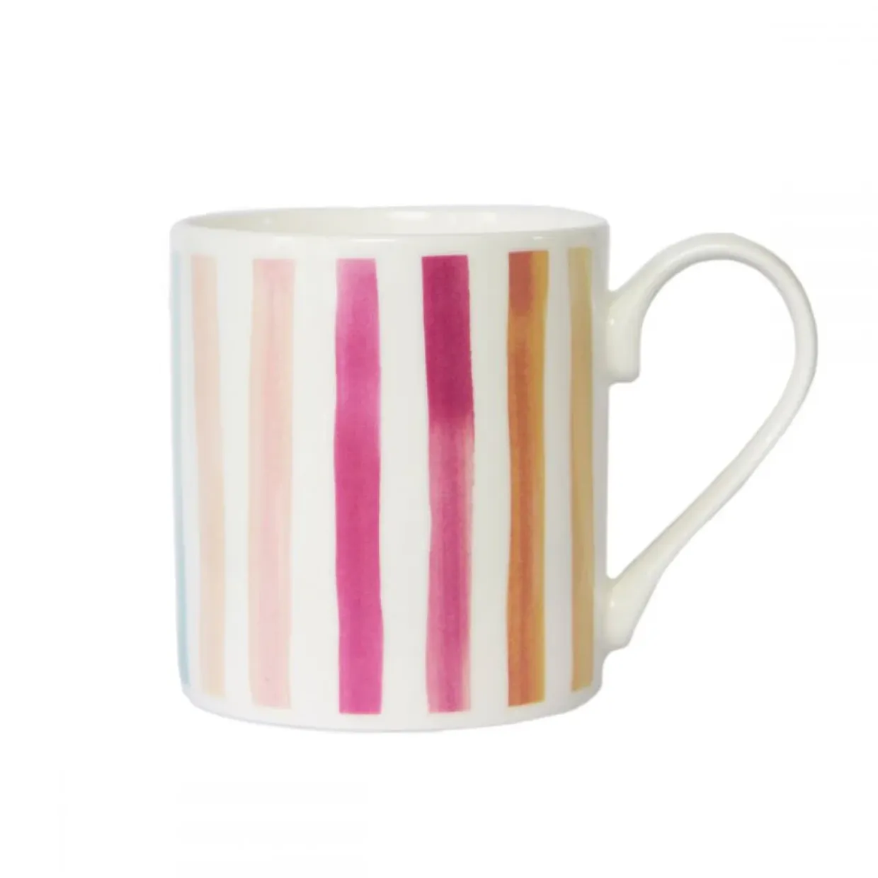 Bluebell Gray Market Stripe Cerise Bone China Mug