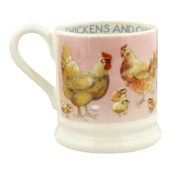Bright New Morning Chickens And Chicks 1/2 Pint Mug