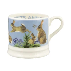 Bright New Morning Rabbits & Kits Small Mug