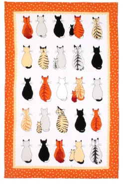 Cats In Waiting Tea Towel