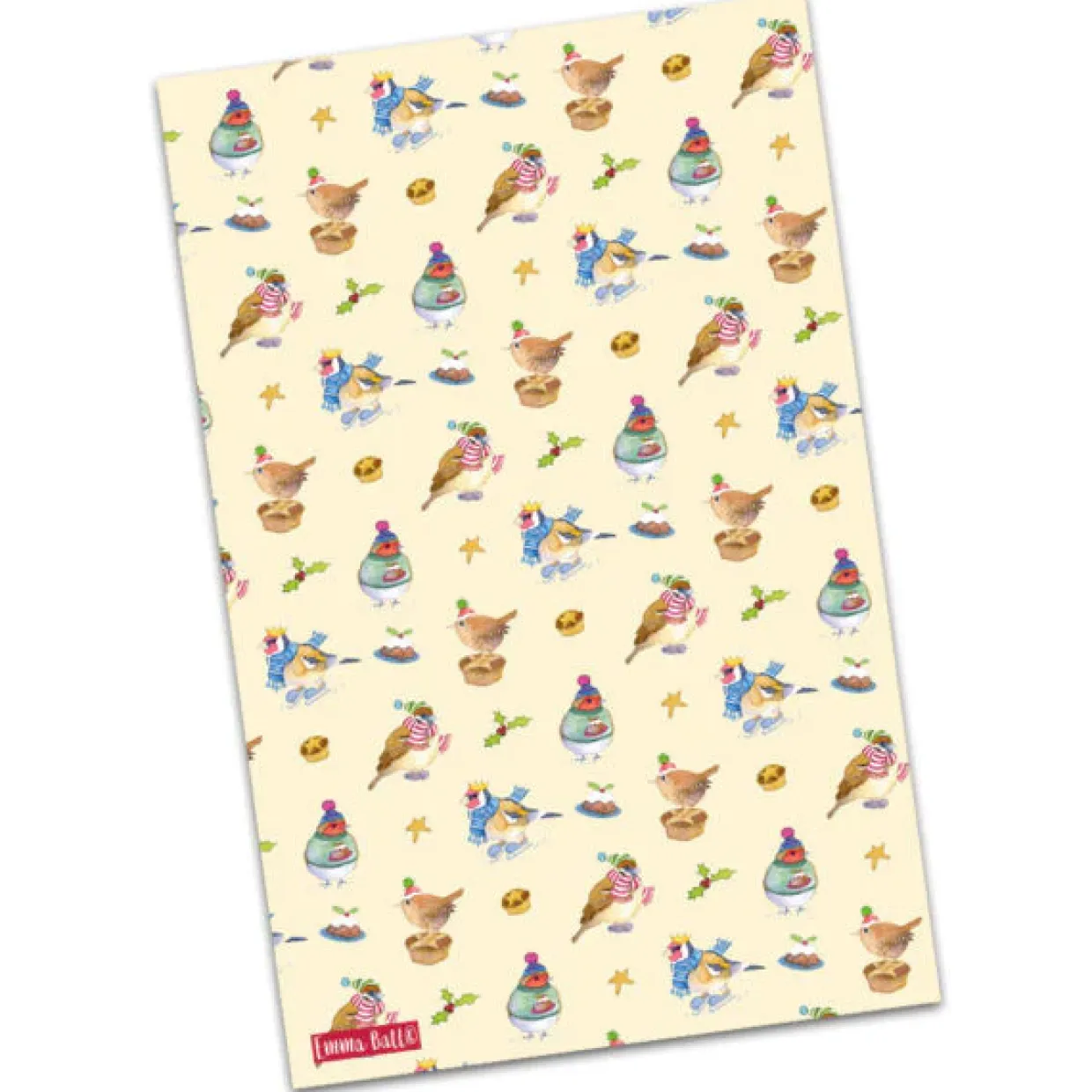 Christmas Birds Tea Towel