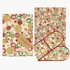 Christmas Biscuits Oven Glove & Tea Towel Set