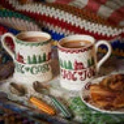 Christmas Cabin Set Of 2 Half Pint Mugs
