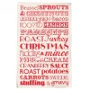 Christmas Dinner Tea Towel - Red