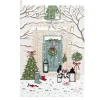 Christmas Holly & Berry Set Of 2 Tea Towels