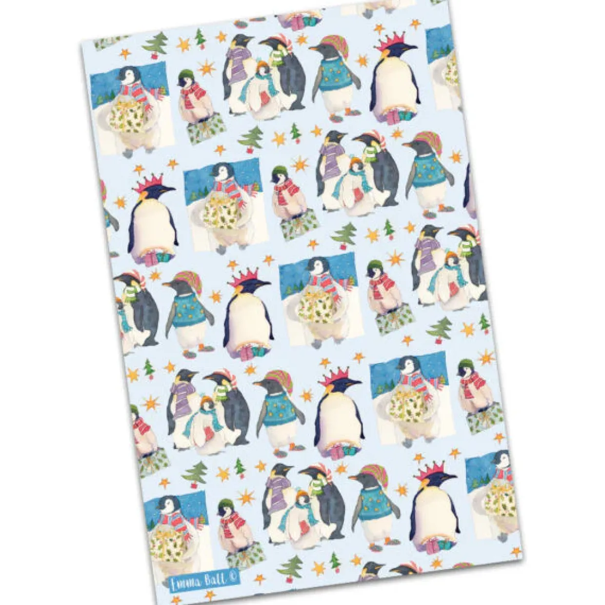 Christmas Penguin Tea Towel