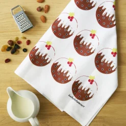 Christmas Pudding Tea Towel