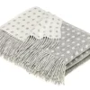 Classic Collection Spot Gray Merino Lambswool Throw Blanket