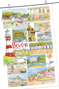 Devon Ii By Emma Ball Tea Towel