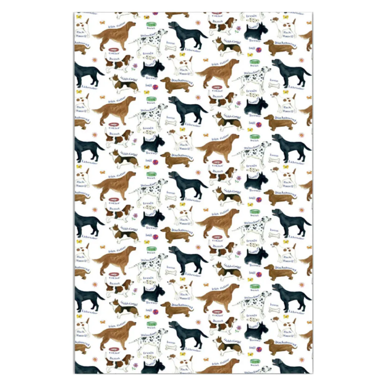 Dog Breeds Cotton Tea Towel