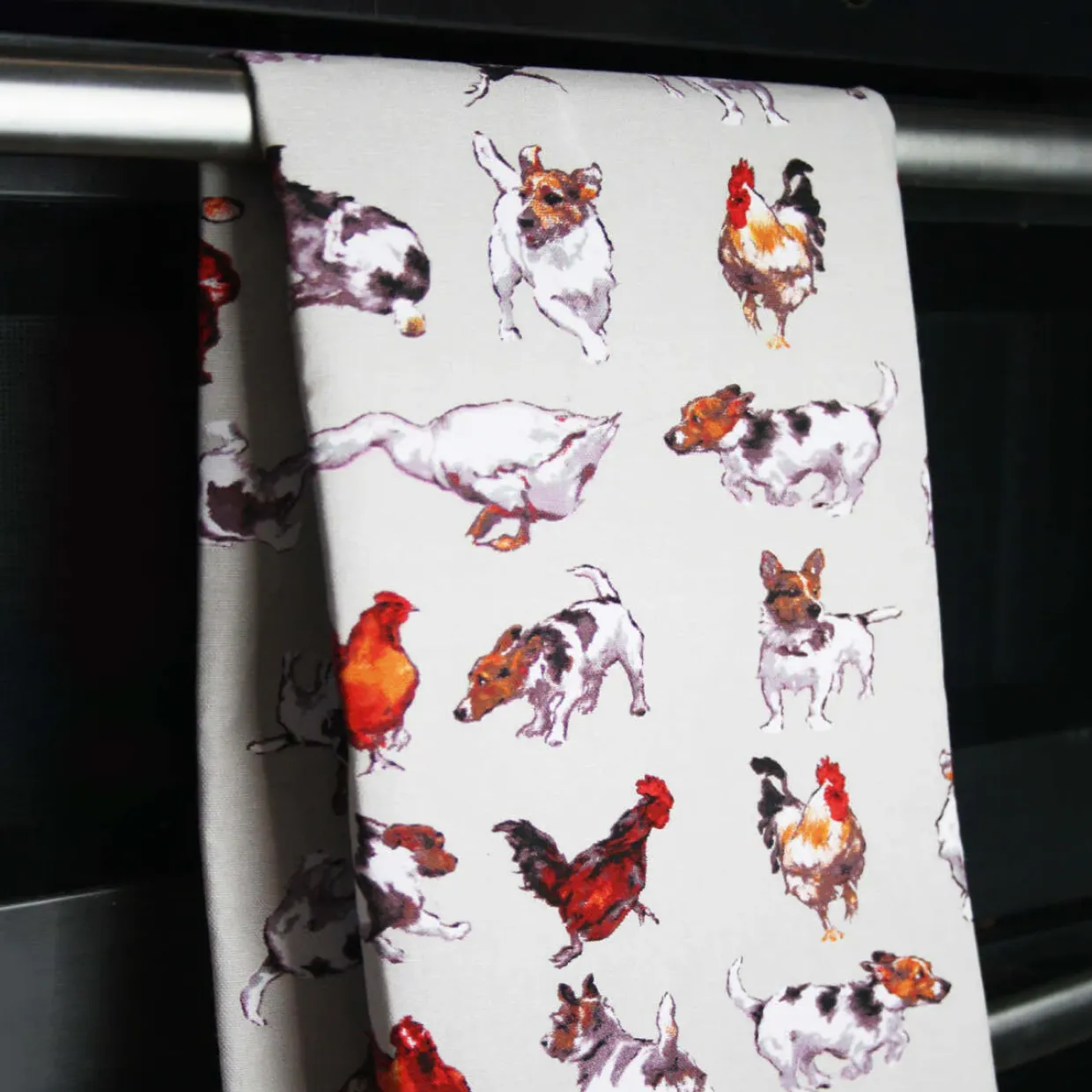 Farmyard Frolics Tea Towel