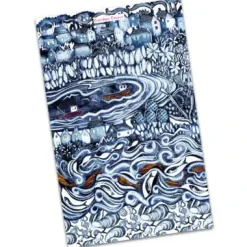 Fishing Village Tea Towel