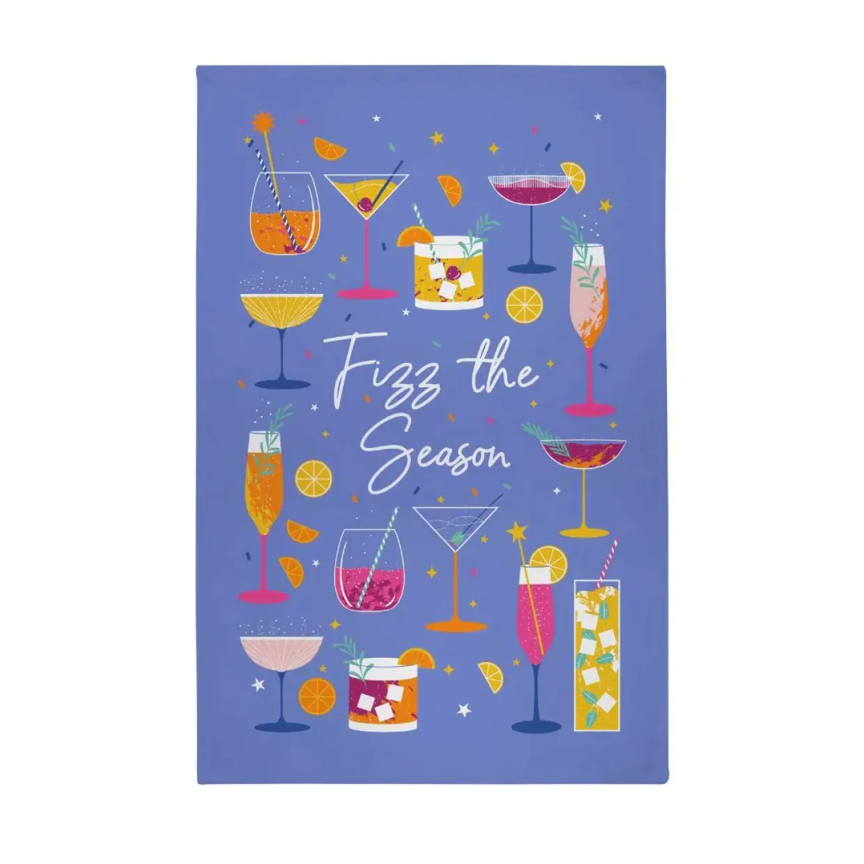 Fizz The Season Recycled Cotton Blend Tea Towel
