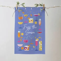 Fizz The Season Recycled Cotton Blend Tea Towel