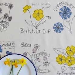Flowers Tea Towel