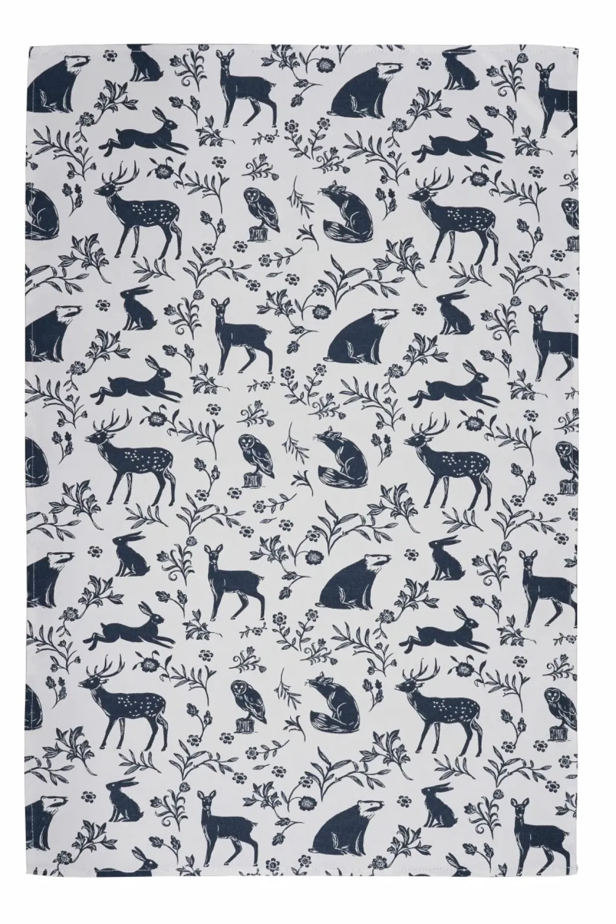 Forest Friends Navy Tea Towel Twin Pack