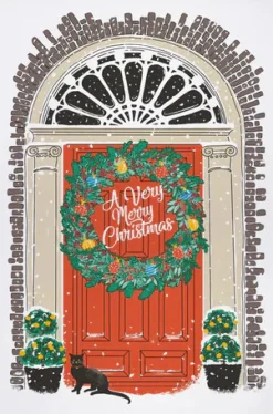 Georgian Front Door Recycled Cotton Tea Towel