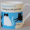 Happiness Cat Person Turquoise Mug