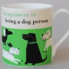 Happiness Dog Person Green Mug