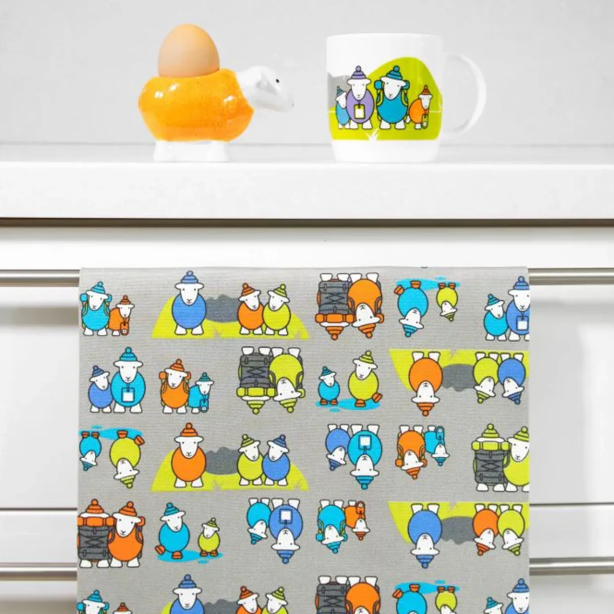Herdy Hiker Cotton Tea Towel
