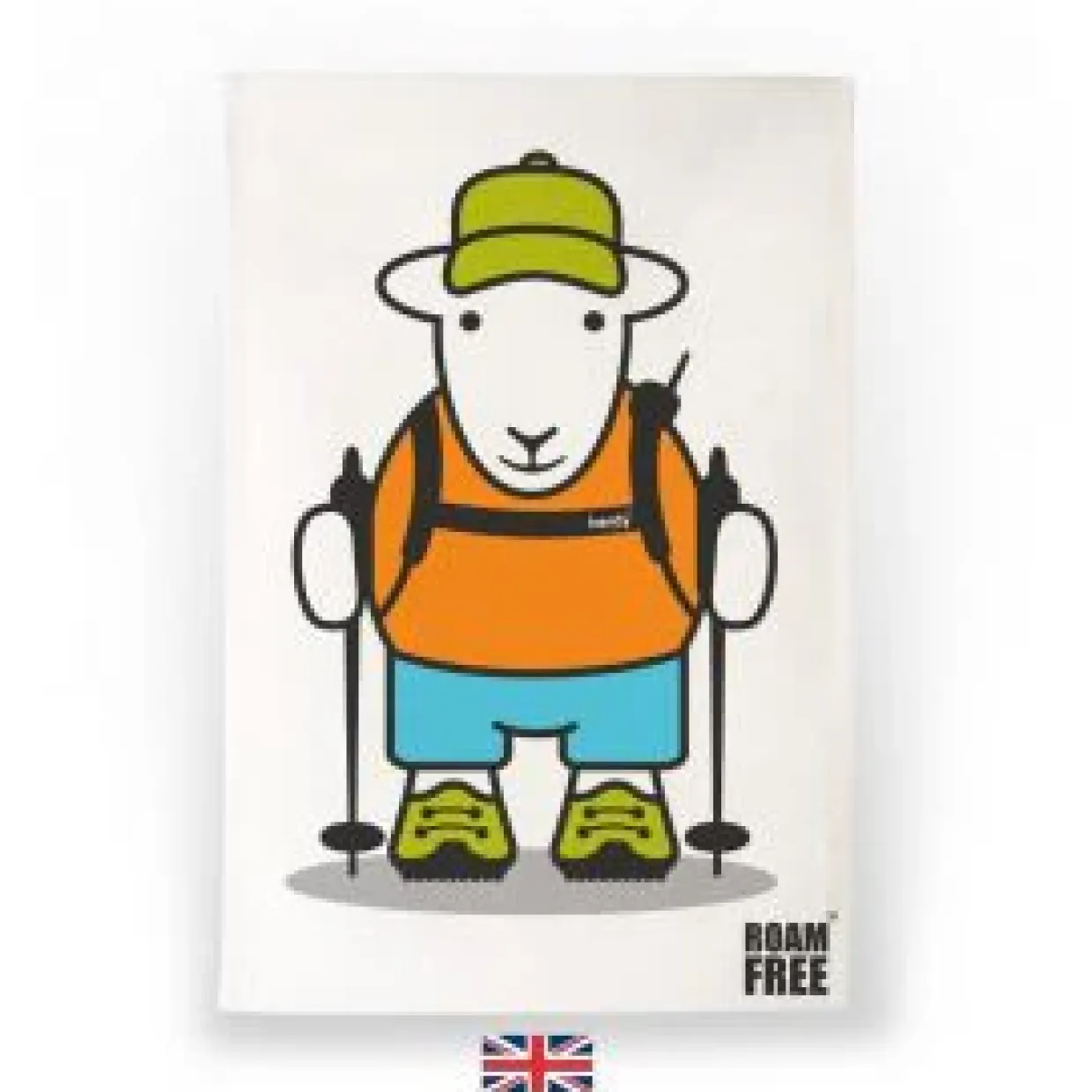 Herdy Roam Free Orange Tea Towel