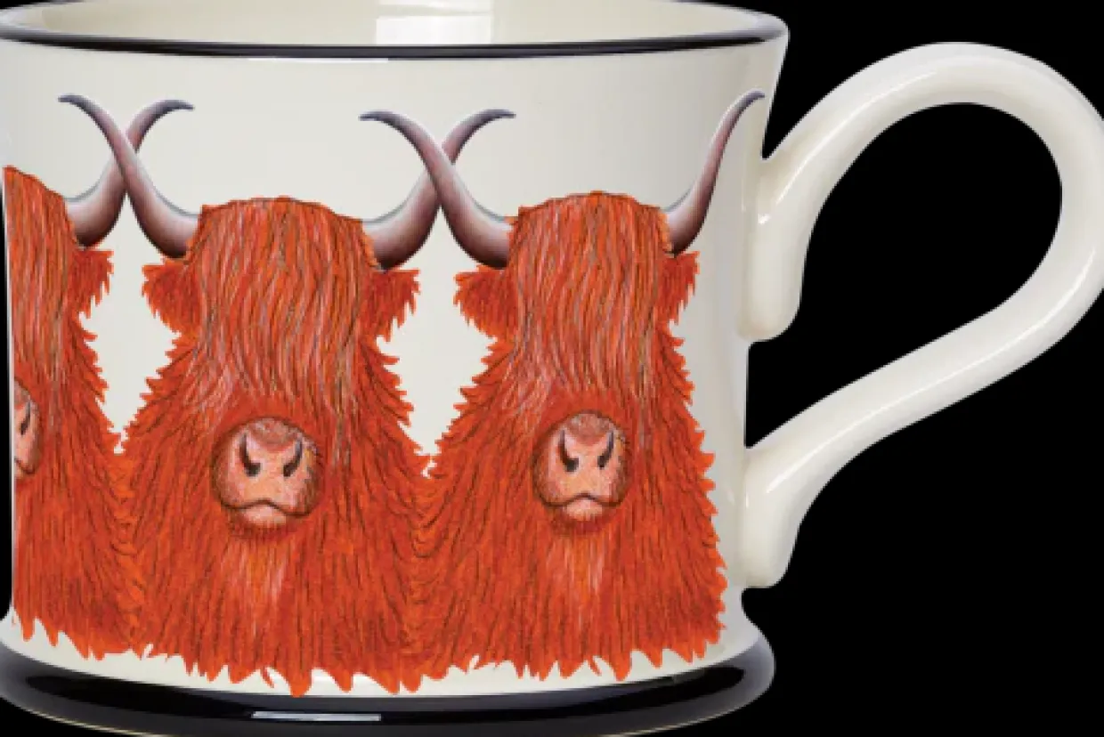 Highland Cow Mug By Moorland Pottery