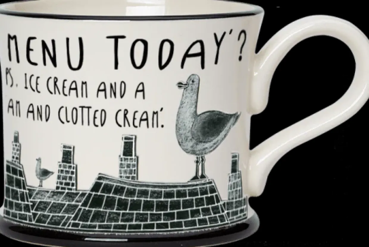 Hungry Gulls Mug By Moorland Pottery