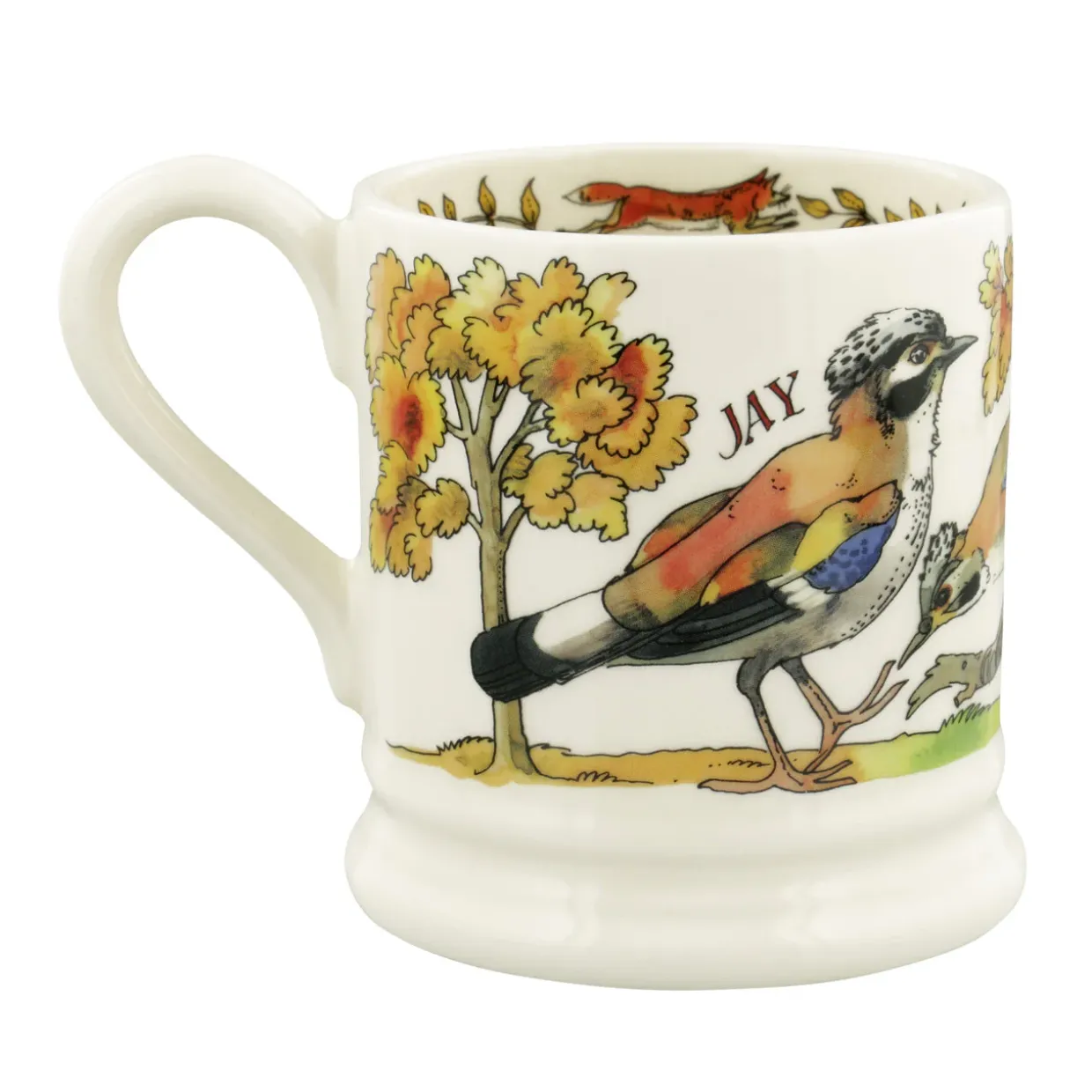 In The Woods Foxes And Jay 1/2 Pint Mug