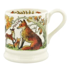 In The Woods Foxes And Jay 1/2 Pint Mug