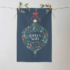 Joyeux Noel Recycled Cotton Blend Tea Towel