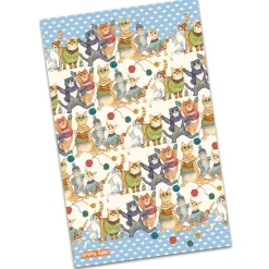 Kittens In Mittens Tea Towel