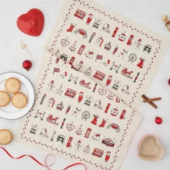 London Christmas Tea Towel
