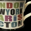 London, New York, Paris, Acton Mug By Moorland Pottery