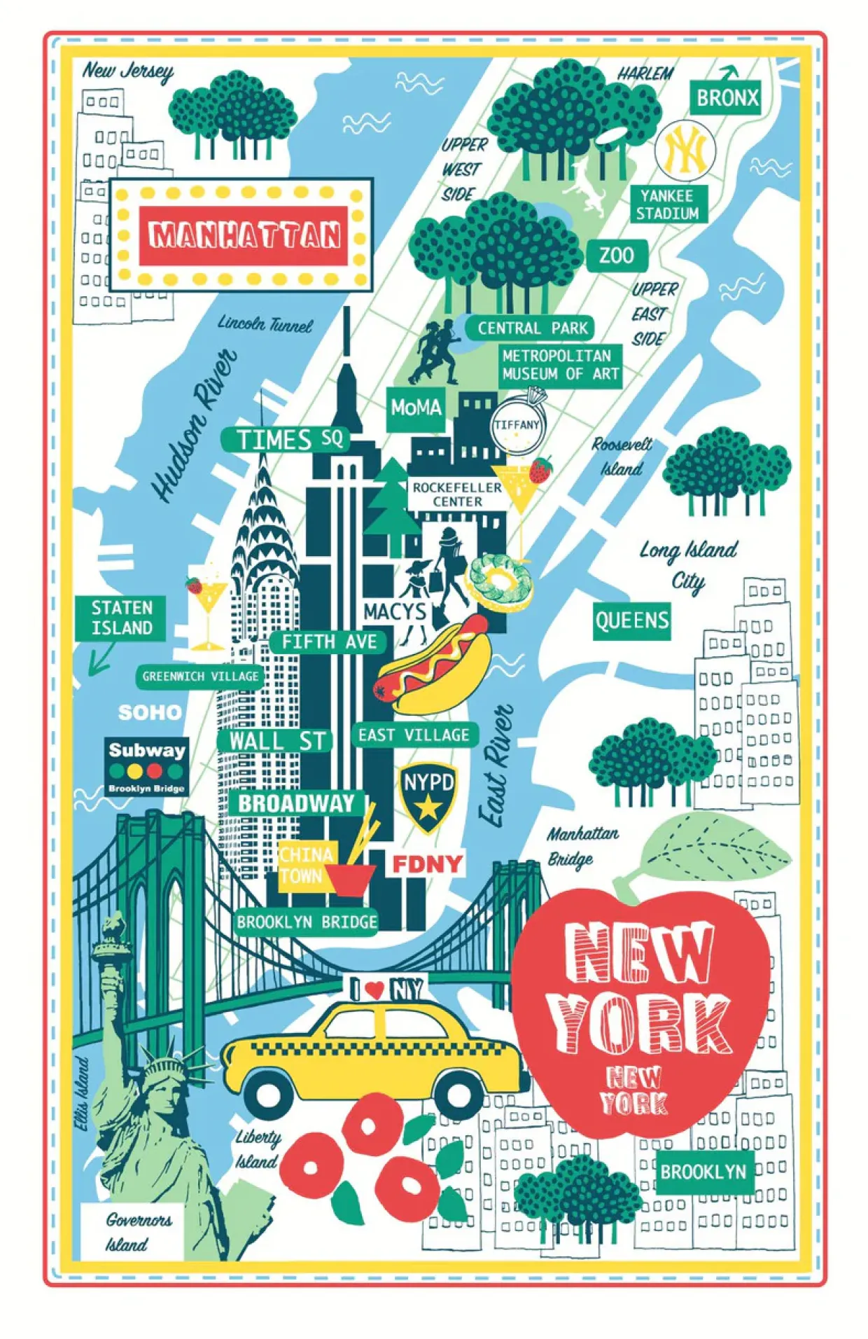New York Cotton Tea Towel