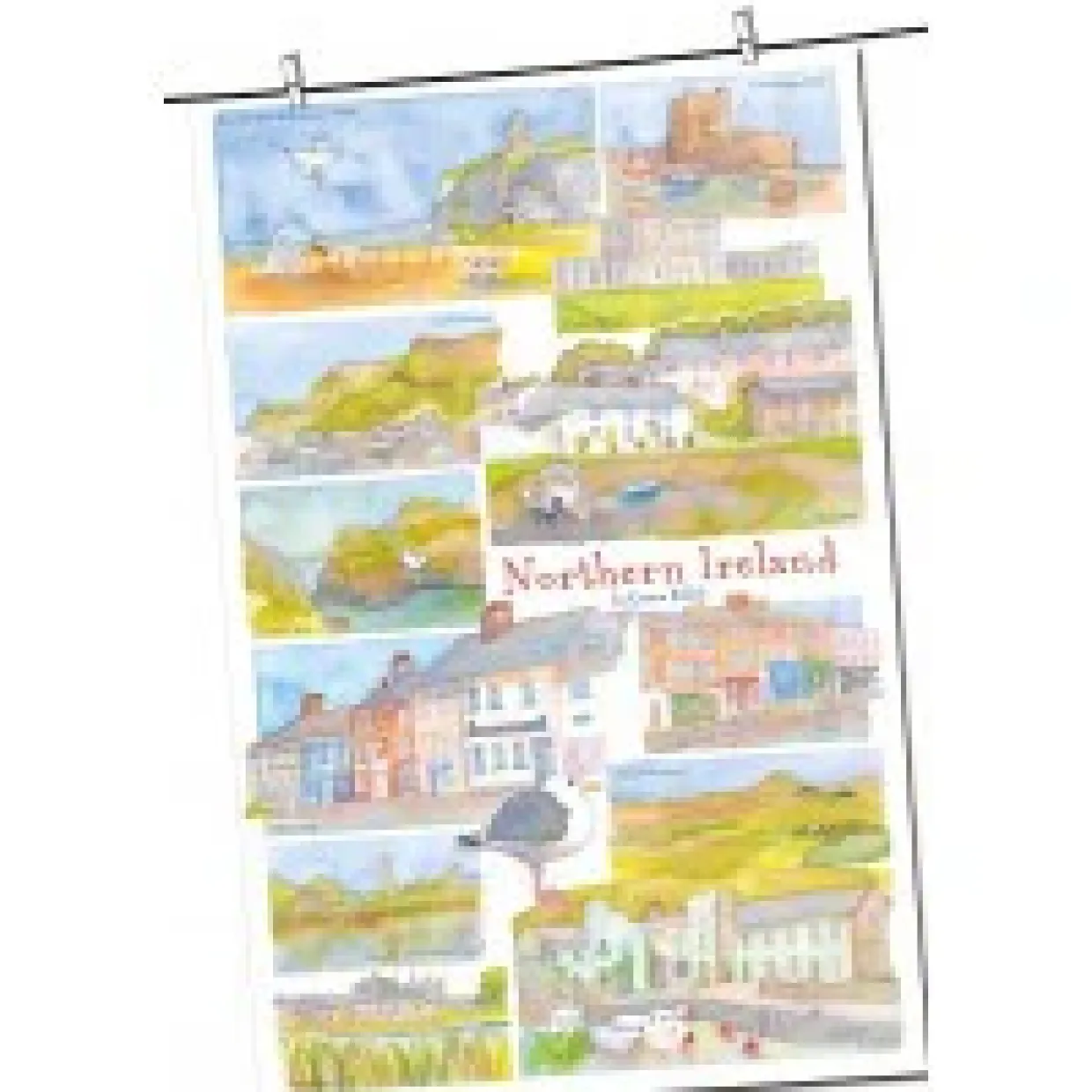 Northern Ireland By Emma Ball Tea Towel