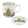 Oh Christmas Tree' Fine Bone China Mug & Coaster Set