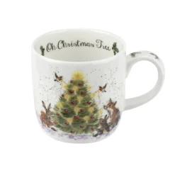 Oh Christmas Tree' Fine Bone China Mug & Coaster Set