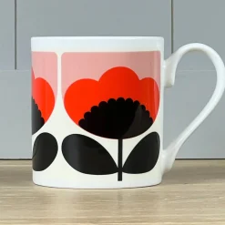 Orla Kiely Spring Bloom Orange Bone China Mug