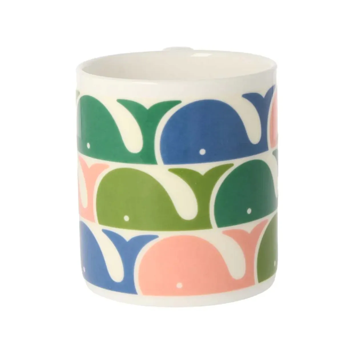 Orla Kiely Whale Pink Bone China Mug