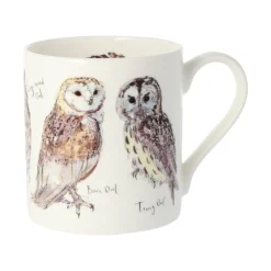 5 Owls Bone China Mug