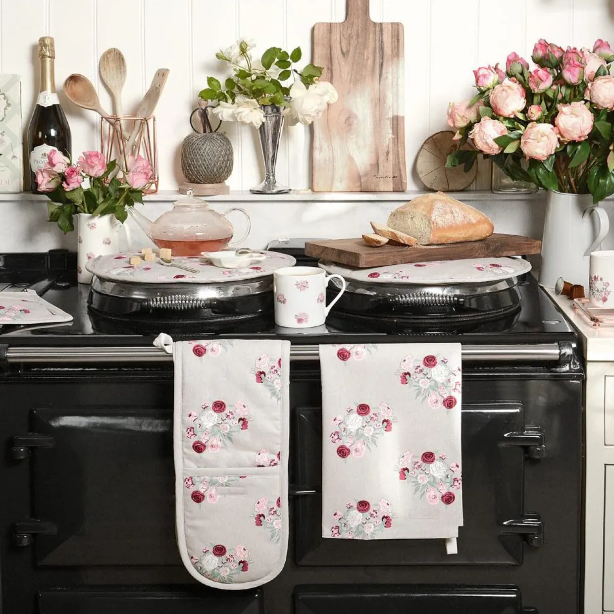Peony Tea Towel