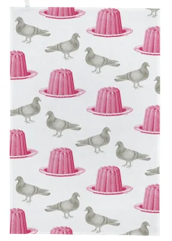 Pigeon And Jelly Tea Towel