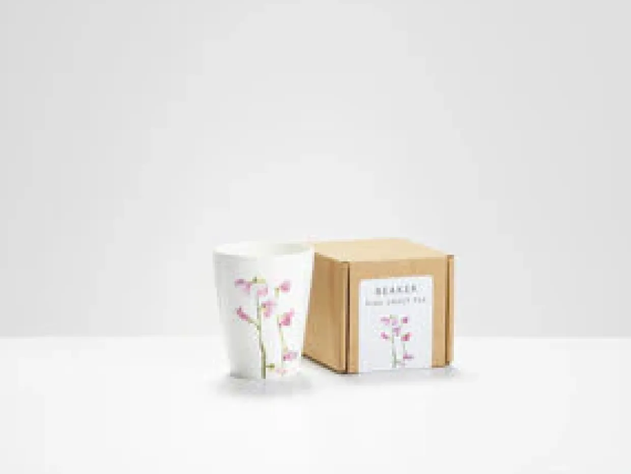 Pink Sweet Pea Beaker