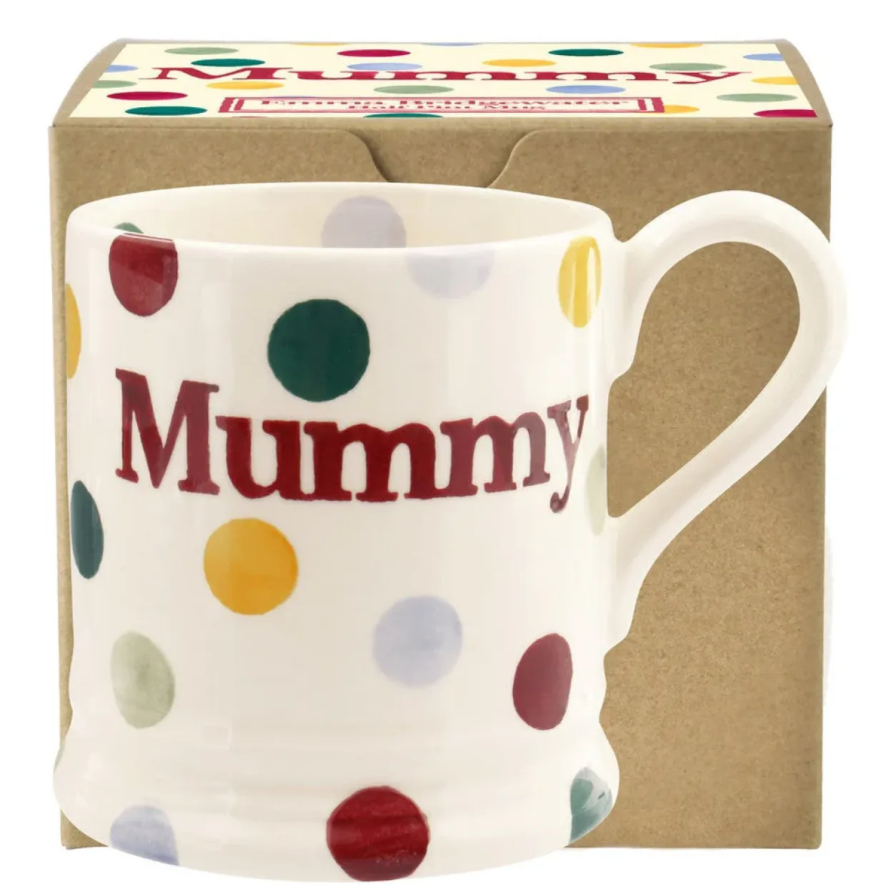 Polka Dot 'Mummy' 1/2 Pint Mug - Boxed